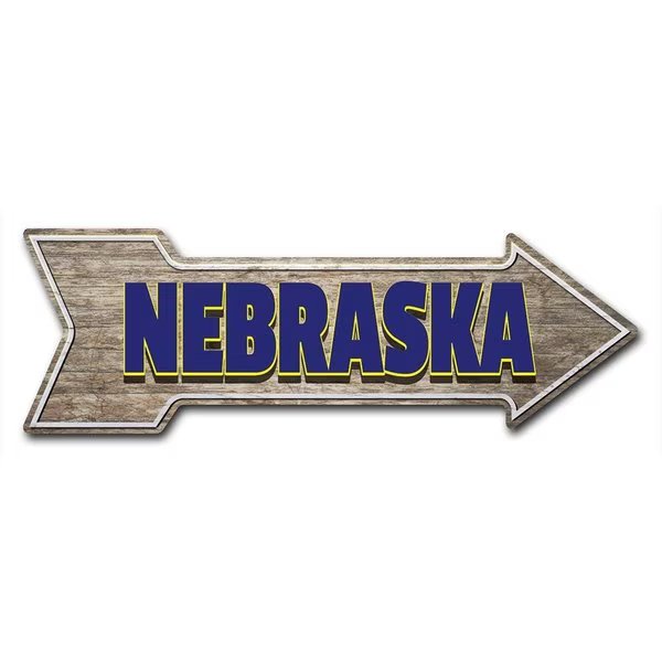 Nebraska Arrow Decal Funny Home Decor 30in Wide, Signmission, Mfr#: D-A-10-999720